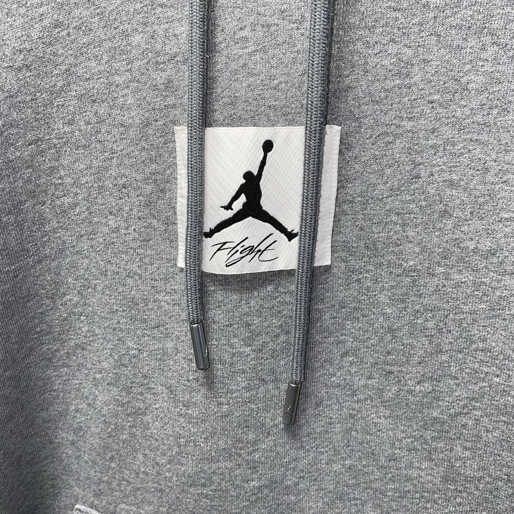 Nike Air Jordan Flight Fleece Pull Over Hoodie Gray‎ Small